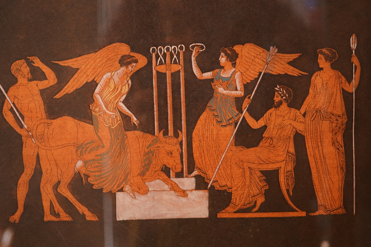 Sir William Hamilton RA (1730-1803), two coloured engraved plates from ‘Collection of Etruscan, Greek, and Roman Antiquities’, largest 31 x 65cm